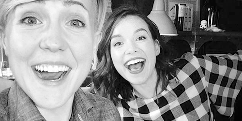 highwaytohell-a:  Favorite queer youtube couples:  ↳  Hannah Hart &amp; Ingrid