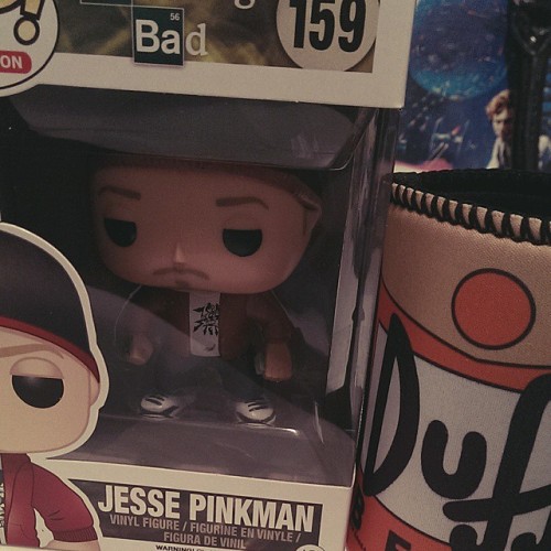 #jessepinkman pop vinyl and #duffbeer stubbie holder. I have a family that know what to gift me #fat