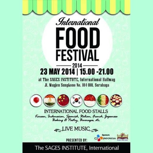 Come and join us. Find your favorite foods and cakes from around the world, here at International Food Festival by THE SAGES INSTITUTE, International. ❤😍 #sages #surabaya #food #festival #may (at The Sages Institute International)