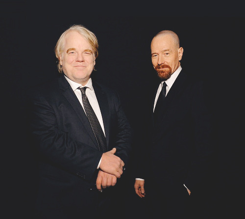 Philip Seymour Hoffman and Bryan Cranston attend the 19th Annual Screen Actors Guild Awards