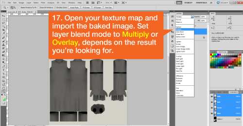 theslyd: Tutorial: How to bake shadow for clothing I decided to make a tutorial for this although th