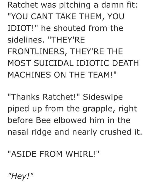 If Tumbler Didnt Make Me Love Ratchet; Then This Fic Certainly Did.