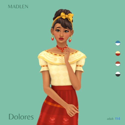  Dolores OutfitInspired by Dolores from Disney’s Encanto! Necklace included as a separate pack