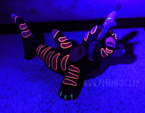 The Molten Toygershark sample has arrived and I was able to test the glow under UV light! Even the U