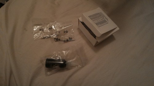 Got some stuff from amazon today! Black tattoo ink, a million assorted piercing needles, and tapers 