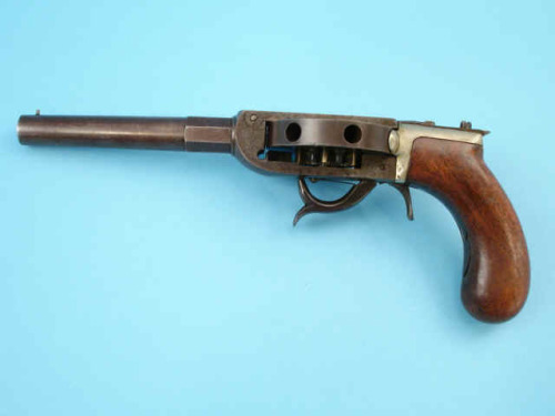 Rare 7 shot Cochrane Turret Revolver, produced between 1835 and 1840.Sold at Auction: $9,647.50