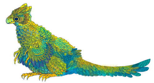 snowysaur: concept this: dinosaurs drawn in the form of designer owls
