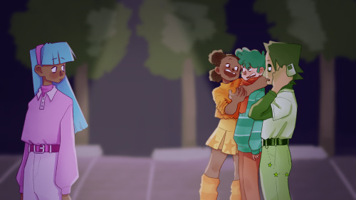 Oc Art !!! From Left To Right : Perry, Celeste, Finn, Roxanne