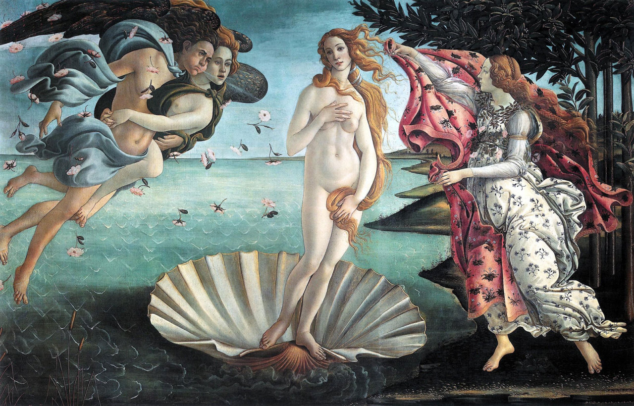 angvish:  The Birth of Venus: A painting which depicts the goddess Venus, having