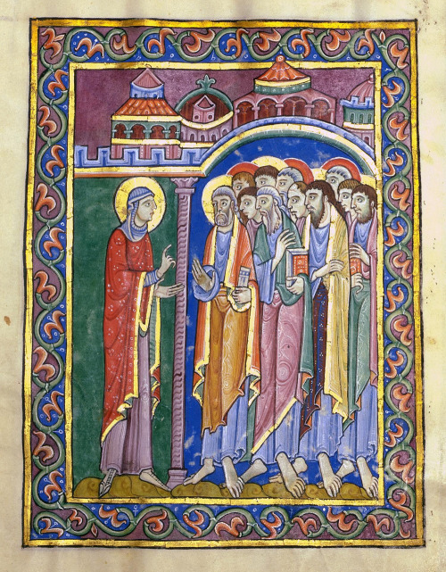 Pages from the &ldquo;St. Albans Psalter&rdquo;, made in England, c. 1130