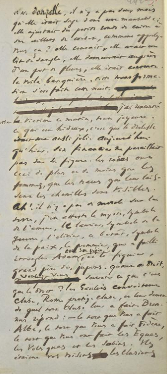gauzythreads:Grantaire’s Preliminary Gayeties speech, taken from Hugo’s handwritten manuscript (foun