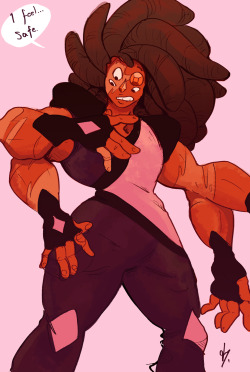 theofficialvincenzo:One of you lovelies asked what my take on a Jasper/Ruby(eyeball) fusion would be. Personally, I love this idea, so I give you: Hyacinth