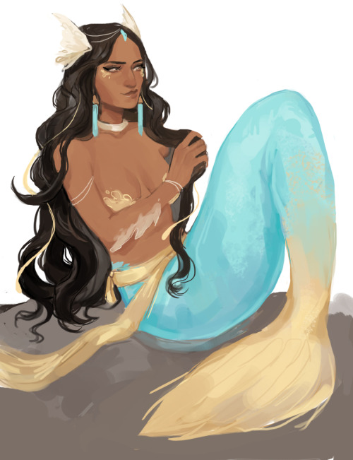 yanderechild:  rinnyleep:mermaid symmetra because @milkcubusss loves her so much @punpunz