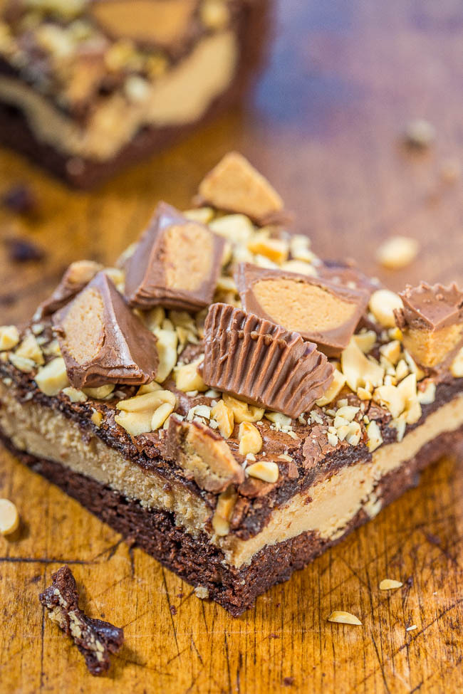 do-not-touch-my-food:    Peanut Butter Cup Cheesecake Brownies  