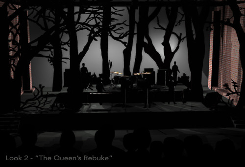 My project for scenic design class: 3D renderings of a set for a concert of “The Hazards of Love” by