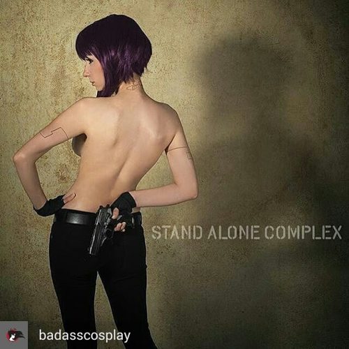 @Regrann from @badasscosplay - #tbt • #ghostintheshell #cosplay by @ridd1e __ #gits #anime #man