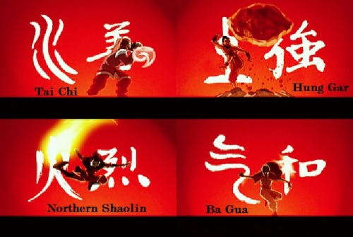 budohead:  These are the martial arts that bending is based on in Avatar the Last Airbender
