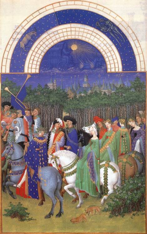 renaissance-art: Limbourg Brothers c. 1412-1416, Les très riches heures du Duc de Berry: Mai 