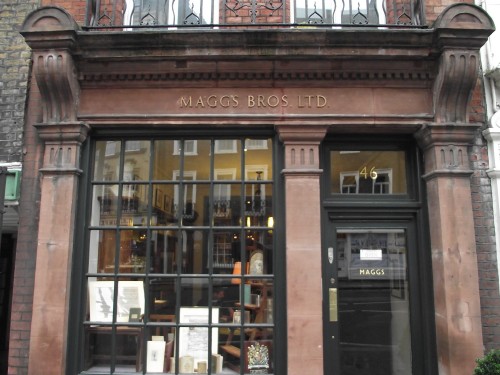 Maggs Bros. Ltd. W1J. A very pleasingly voluminous antiquarian specialist right in the heart of