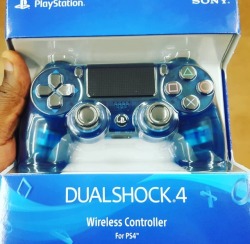 This is even prettier in person!  #dualshock4 #ps4controller #crystalblue