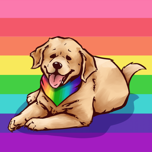 plumpdog:Pride Puppies!!! art instagram ➡ @ breadpaw