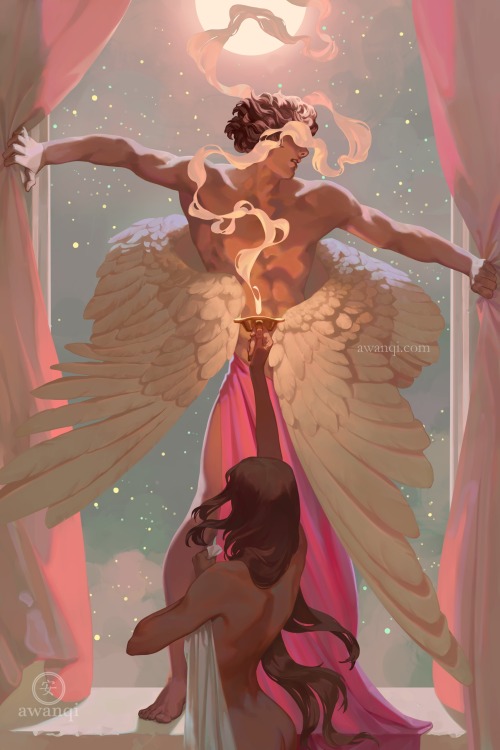 Eros and Psyche by Aw anqi, more at www.artstation.com/artwork/0Xy0dG