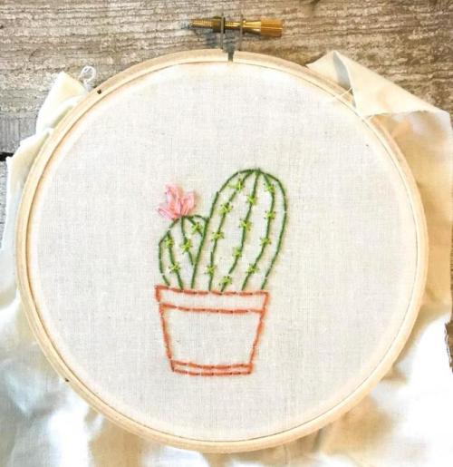 Embroidered Cactus //BeaBakerCreative