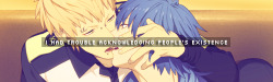 sascrooge:  “I sort of came to understand that this world wasn’t all that bad like you said.”  Aoba &amp; Noiz requested by makotooss  