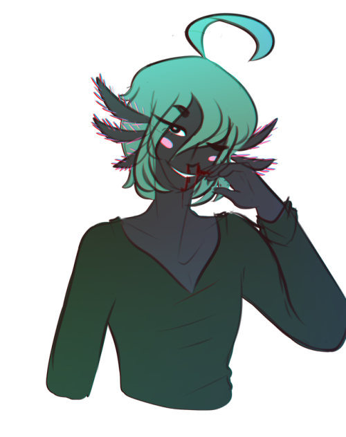 Everyones thirsty over smexy axolotl boy I guess-Here’s grims newest bf a Jamie 