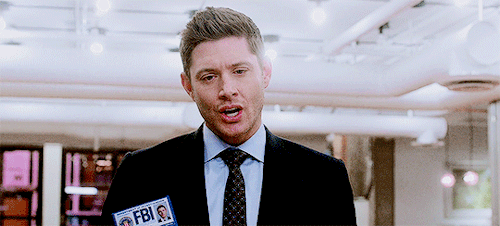 hallowedbecastiel:I’m Dean Winchester, and I’m looking for the devil’s son. This badge is fake.