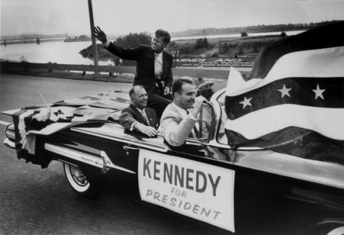 John F. Kennedy while campaigning in Memphis, 1960