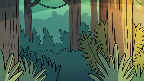 My two favorite backgrounds that I got to do for last week’s short!