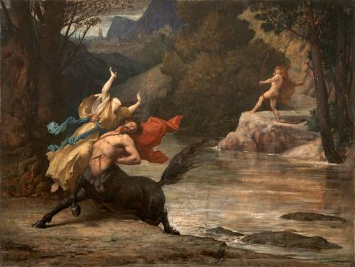 mythologyofthepoetandthemuse:  Death of Nessus  by  Jules Elie Delaunay, 1870.