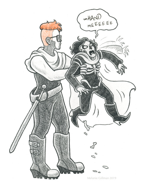 melgillman: A couple Very Serious pieces of fan-art I drew for Gideon the Ninth, which I loved dearl