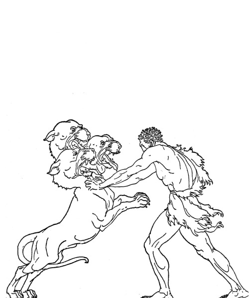 Heracles fighting Cerberus, The Golden Fleece, 1921