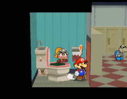 suppermariobroth:  Exiting a restroom and trying to reenter it