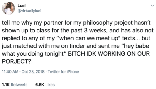 naamahdarling: thebibliosphere:  systlin:  buzzfeed: 18 Pictures That Prove Group Projects Are Pure Hell This made me nearly bite a pencil in half in enraged memory.  @  THE REST OF MY ANCIENT HISTORY CLASS; Y’ALL ARE WELCOME FOR THAT FUCKIN A THE