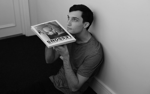 Max von Isser at Elite Models London gives thanks for his copy of our latest issue, “Lessons&r