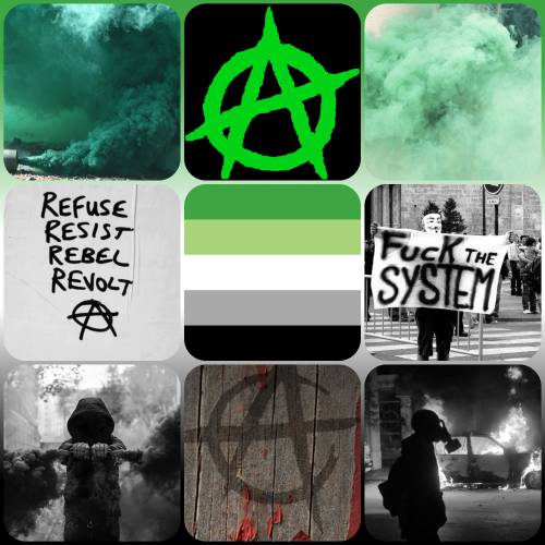 palatteflags:Anarchy/Riot themed Aromantic moodboard.For an anon - Hope you like how it looks!Want o