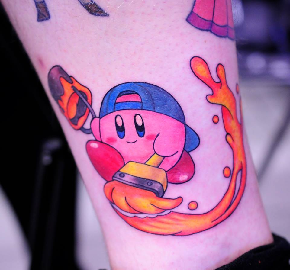Anyone else have a Kirby tattoo Just got mine done yesterday  rKirby