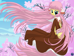 template93:  my second chobits crossover with MLP c:once more, Fluttershy as ChiiEnjoy! 