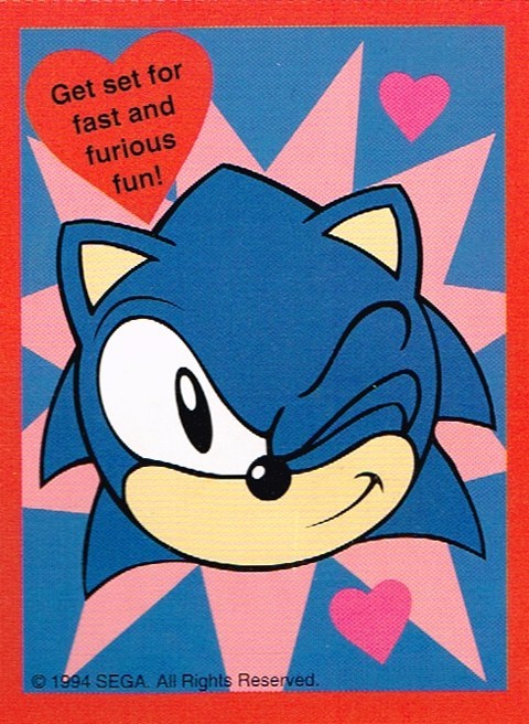 caterpie:Retro Sonic the Hedgehog Valentine’s cards (1994)