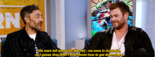 chrishemswortth:Dork-squared Chris and Taika on making Ragnarok + Confirmed: Chris