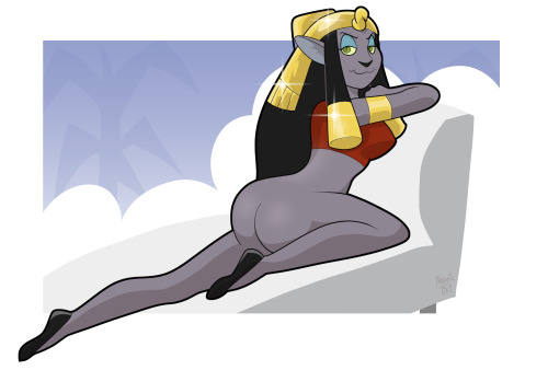 atomictikisnaughtybits: Mirage (Aladdin tv-series) Pinup Now in colour!  I’m rebloggin’ 