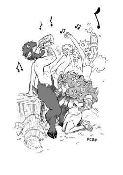 Satyrs And Fauns. Party Like Pan! Warmup Drawing&Amp;Hellip; Well, In This Heat Wave