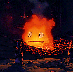 ponyo-ghibli:   Studio Ghibli Gif/Screencap Challenge5 Male Characters [1/5]: Calcifer“Here’s