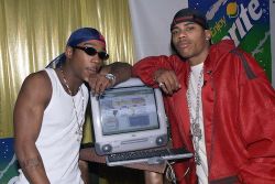 caliphorniaqueen:  jonnywanser:  At the launch of sprite.com in 2000, Ja Rule and Nelly posed for pictures with the website.  what a time 