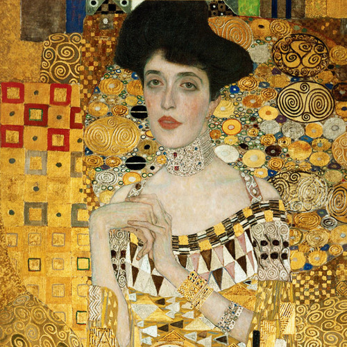 lonequixote:  Portrait of Adele Bloch-Bauer (detail) by Gustav Klimt (via @lonequixote)