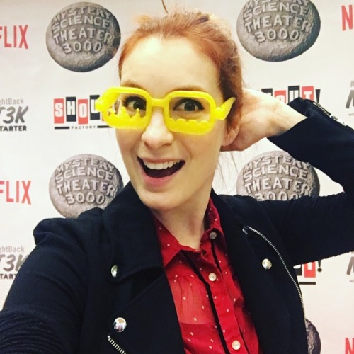 thisfeliciaday:Haven’t been out since the baby but had to make the MST3k premiere! Show will b