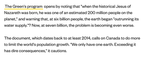 allthecanadianpolitics:  Article in question from 2015: Canada’s Green Party Wants to Stunt th